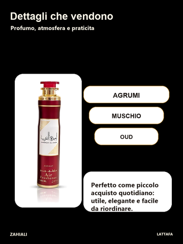 Ameerat al Arab profumo ambiente agrumi muschio oud eleganza orientale