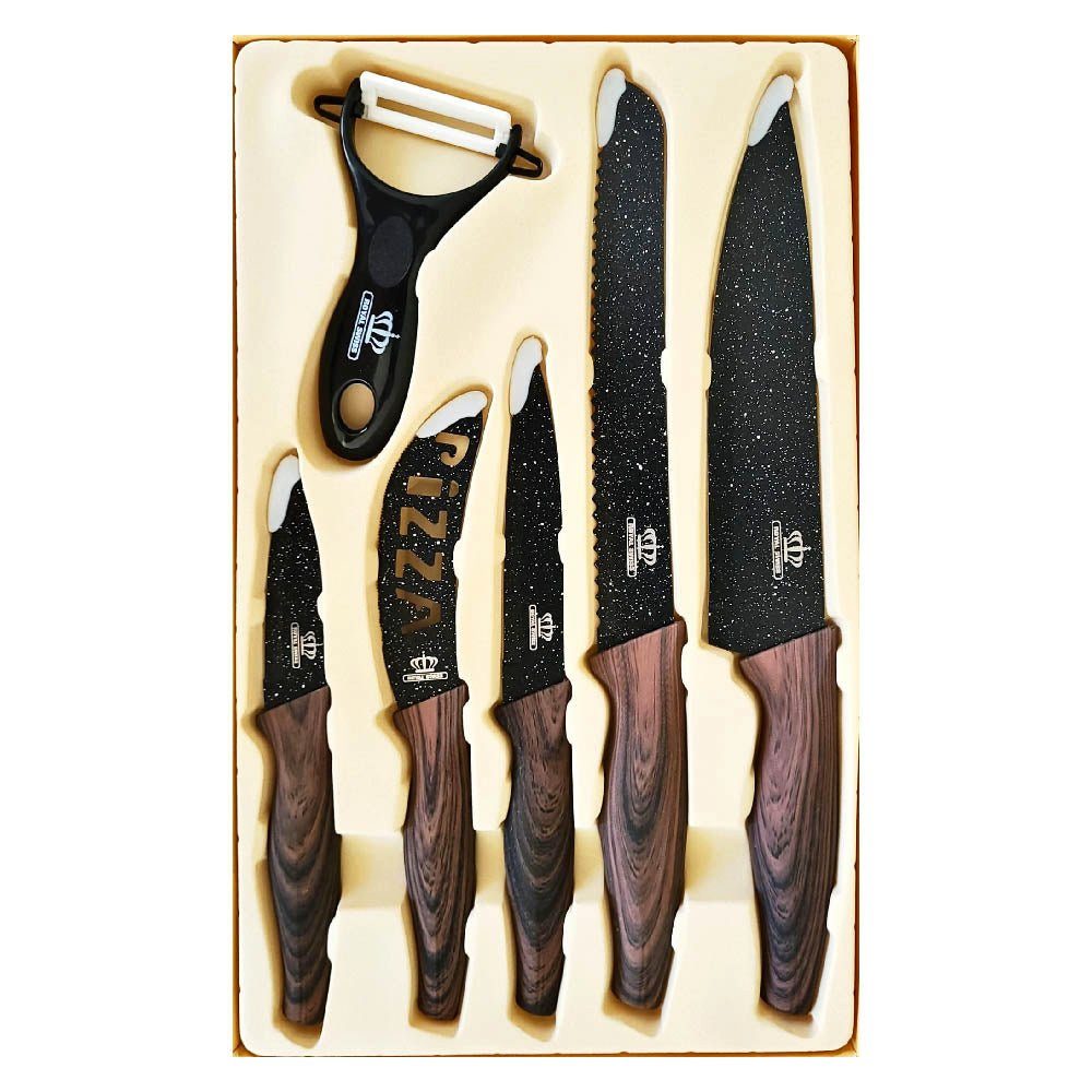 Coltelli Da Cucina Set Premium Antiaderente Da 6 Pezzi In Acciaio Inox