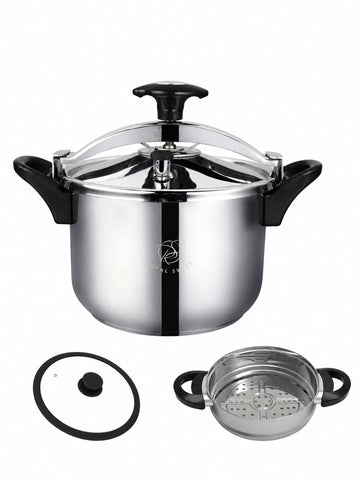 Cocotte Royal Swiss 2 in 1 nera con manici e dettagli neri