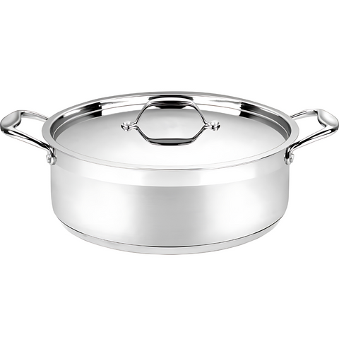 Pentola 50 CM Casseruola in Acciao Inossidabile Inox