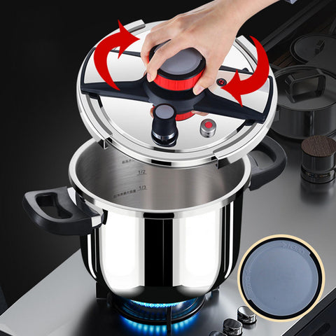 Royal Swiss Cocotte ® Pentola a pressione e cous cous 2 In 1 in acciaio inossidabile - Apertura automatica moderna - Capacità 10L - Qualità Premium Cottura Facile e Veloce