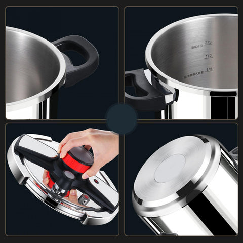 Royal Swiss Cocotte ® Pentola a pressione e cous cous 2 In 1 in acciaio inossidabile - Apertura automatica moderna - Capacità 10L - Qualità Premium Cottura Facile e Veloce