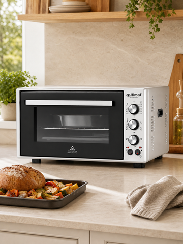 Forno elettrico Itimat 60L in cucina premium con teglia pronta