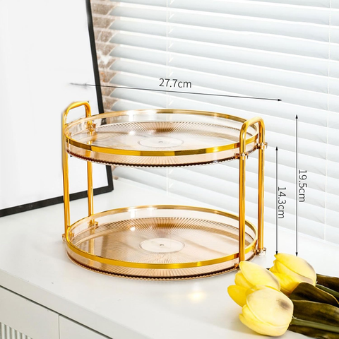 Vassoio Porta Dolci Da Portata Frutta Secca 2 Piani Scomparti