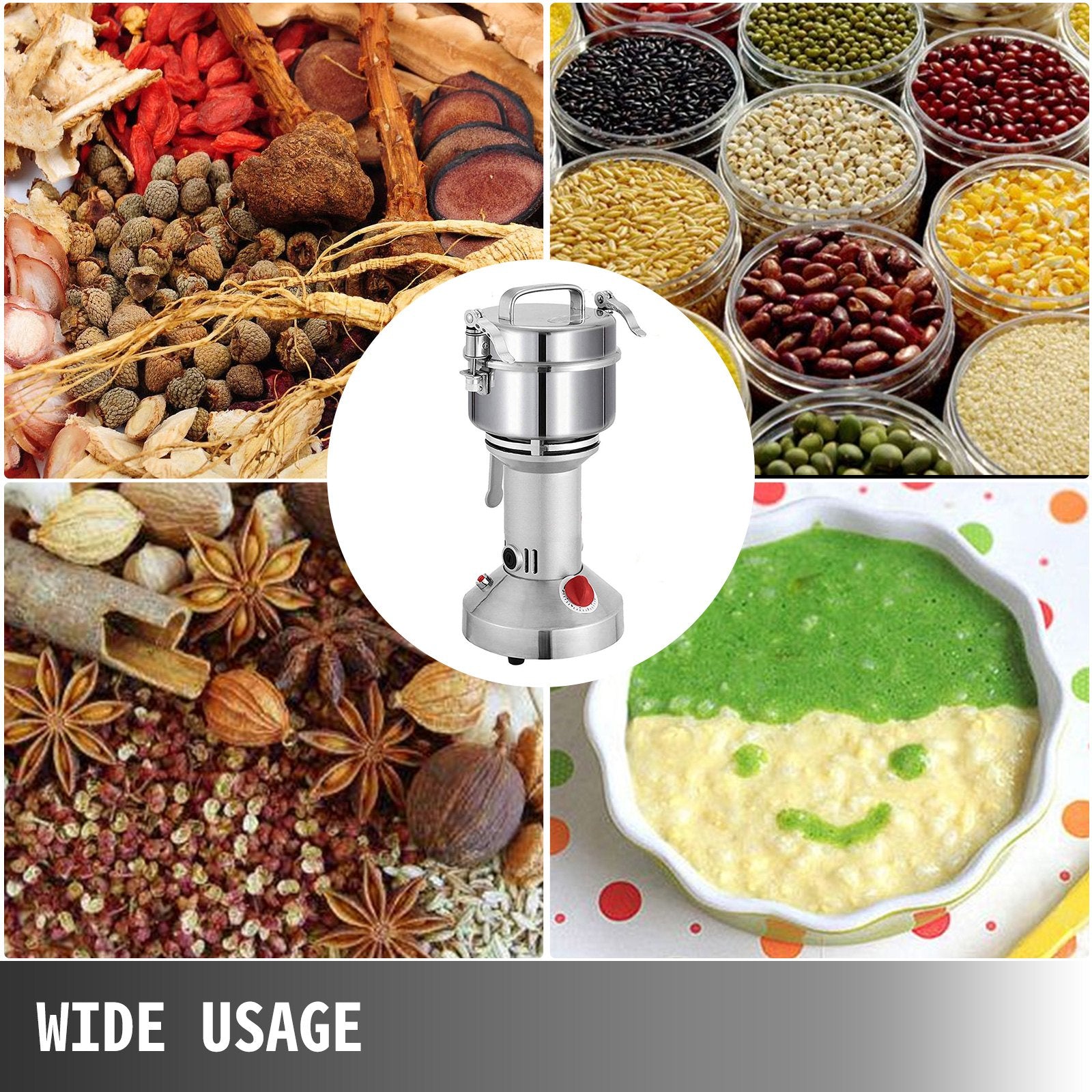 Royal Swiss® Mulino Elettrico 350g 1000g 150g Macinacaffè in Acciaio Inox Macina per Cereali Caffè