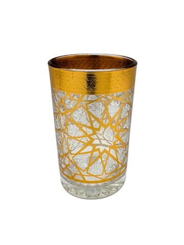 Set di 12 Bicchieri da te the da servizio decor decorazione dorata oro