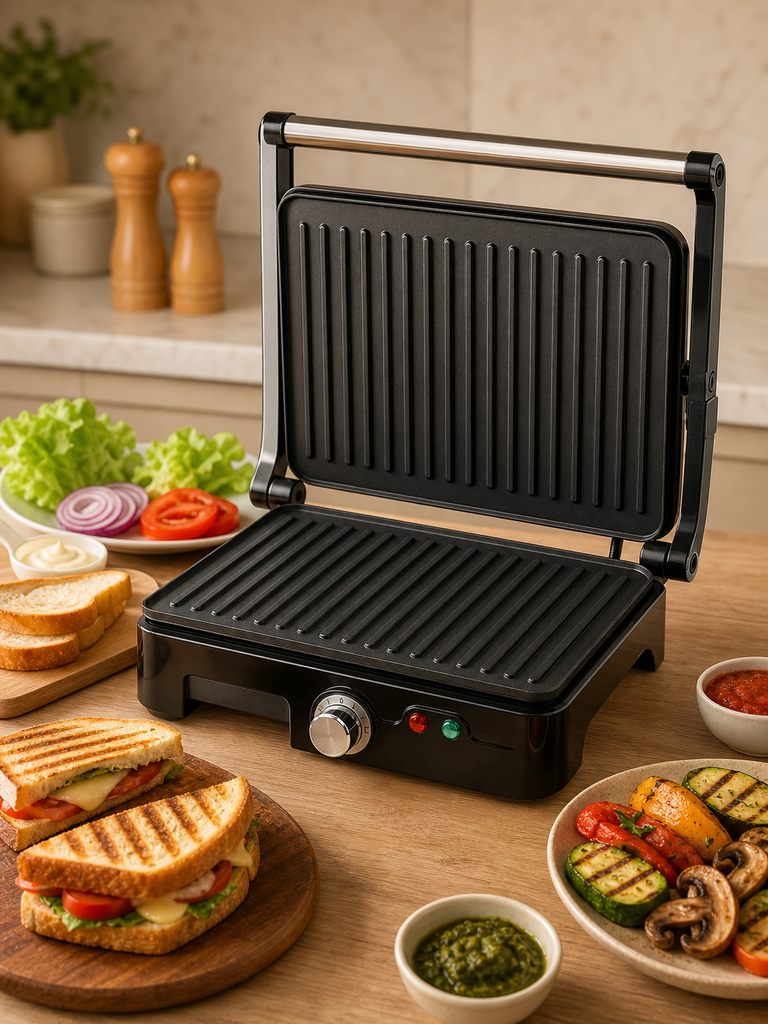 Royal Swiss grill aperto con piastre antiaderenti visibili