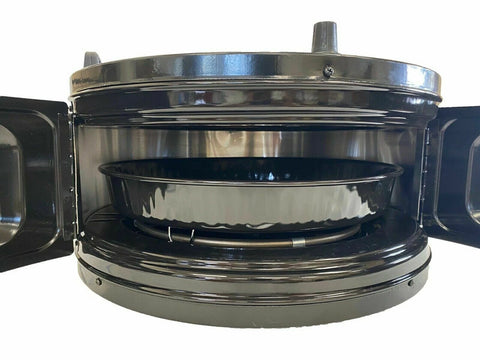 Itimat®  Griglia Elettrica Roster Forno Rotondo BBQ 32L DOPPIO Vassoio Mix Grill