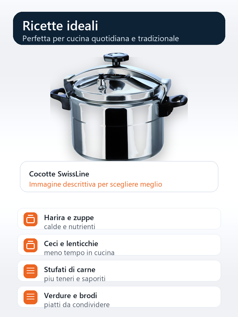 SwissLine cocotte per harira zuppe legumi stufati carne verdure e brodi