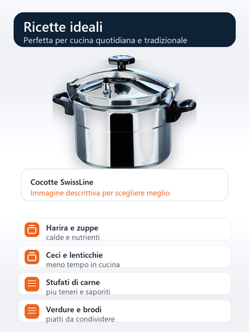 SwissLine cocotte per harira zuppe legumi stufati carne verdure e brodi