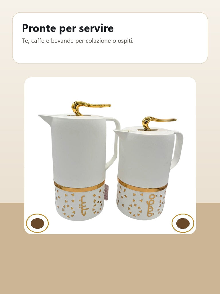 Caraffe termiche pronte per servire te caffe e bevande