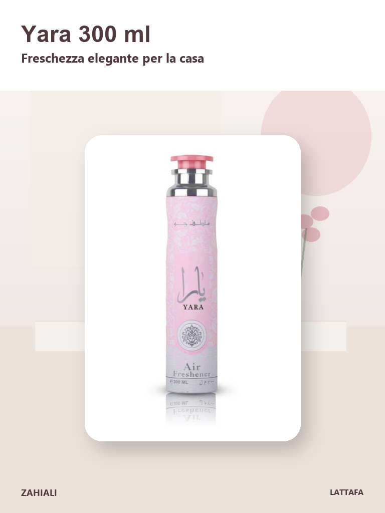 Yara Lattafa deodorante per ambienti 300 ml in casa elegante