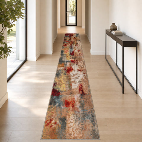 Tappeto Zahiali Fresco d'Autunno 80 x 400 cm ambientato in corridoio