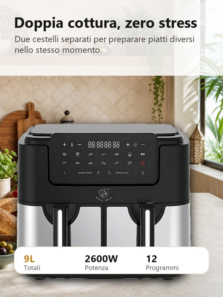 Royal Swiss friggitrice ad aria doppia 9L in cucina