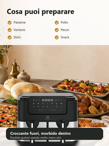 Ricette con friggitrice ad aria Royal Swiss patatine pollo verdure pesce dolci snack